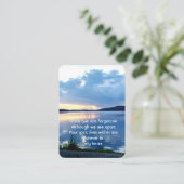 Carte De Visite Photo commémorative Prière Lac Sunrise Nature (Debout devant)