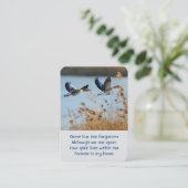 Carte De Visite Photo commémorative Prière Oiseaux du lac Oies (Debout devant)