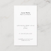 Carte De Visite Photo complète, cadre noir moderne (Dos)