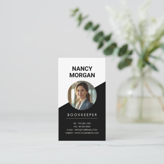 Carte De Visite Photo comptable comptable (Debout devant)