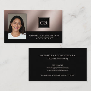 Carte De Visite Photo Comptable CPA Professionnel Moderne