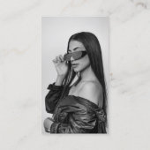 Carte De Visite Photo Connect with Us Social Media QR Code Logo (Dos)