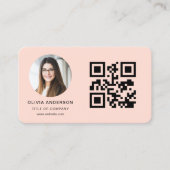 Carte de visite photo corail QR Code (Devant)