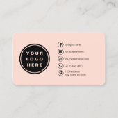 Carte de visite photo corail QR Code (Dos)