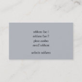 Carte De Visite Photo côtière (Dos)