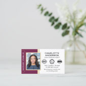 Carte De Visite Photo d'agent de signature notariale classique en (Debout devant)