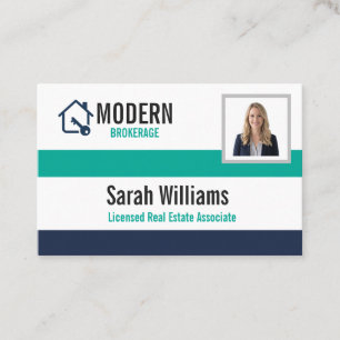 Carte De Visite Photo d'agent immobilier moderne