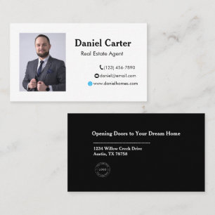 Carte De Visite Photo d'agent immobilier moderne