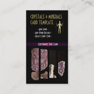 Carte De Visite Photo d'Amethyst & Gemstone Minerals