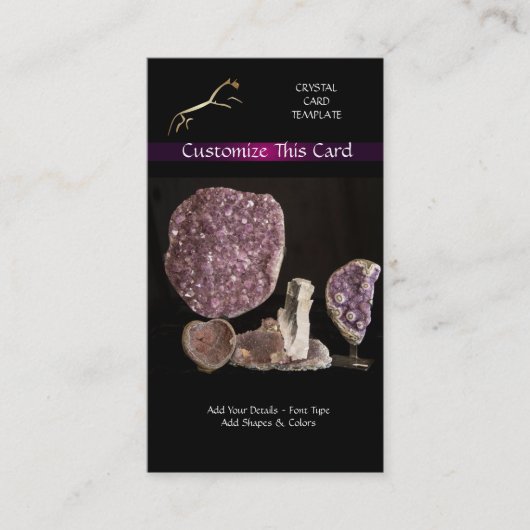 Carte De Visite Photo d'Amethyst & Gemstone Minerals (Devant)