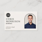 Carte De Visite Photo d'architecte professionnel  (Devant)