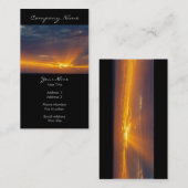Carte De Visite Photo Dark Sunset (Devant / Derrière)