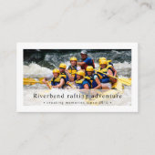 Carte de visite photo d'aventure en rafting en bat (Devant)