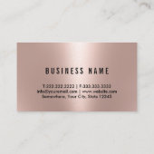 Carte De Visite Photo d'avocat Rose moderne Gold (Dos)