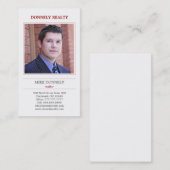 Carte de visite photo de bordure en pointillés (ro (Devant / Derrière)