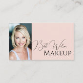 Carte De Visite Photo de branding d'entreprise de beauté rose poud (Devant)