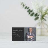 Carte De Visite Photo de chanteur d'opéra Black Modern (Debout devant)