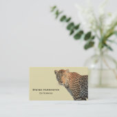 Carte De Visite Photo de chat sauvage léopard tacheté (Debout devant)