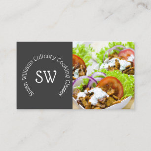 Carte De Visite Photo de chef moderne canapé de salade fraîche