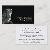 Carte De Visite Photo de cheval de dressage (Devant / Derrière)