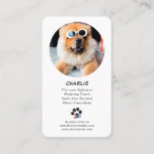 Carte De Visite Photo de chien de compagnie noir et blanc Médias s (Devant)