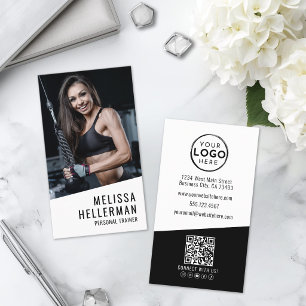 Carte De Visite Photo de coach sportif vertical