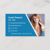 Carte De Visite Photo de code QR personnalisé moderne | Connectez- (Devant)