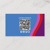 Carte De Visite Photo de code QR personnalisé moderne | Connectez- (Dos)