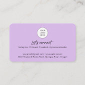 Carte de visite photo de code QR pour ongles (Dos)