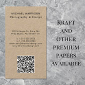 Carte De Visite Photo de code QR professionnel