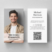 Carte De Visite Photo de code QR professionnel