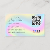 Carte De Visite Photo de code QR professionnel (Dos)