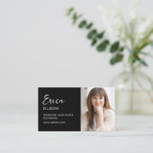 Carte De Visite Photo de code QR professionnel moderne (Debout devant)