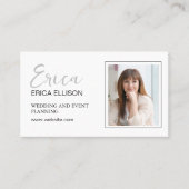 Carte De Visite Photo de code QR professionnel moderne et élégant (Devant)