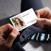 Carte De Visite Photo de code QR professionnel simple