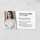 Carte De Visite Photo de code QR professionnel simple et moderne (Devant)