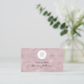 Carte De Visite Photo de code QR rose Maquillage  (Debout devant)