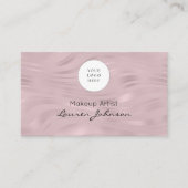 Carte De Visite Photo de code QR rose Maquillage  (Devant)
