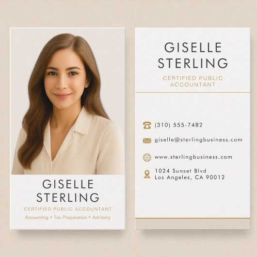 Carte De Visite Photo de Comptable Agréé CPA