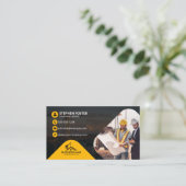 Carte De Visite Photo de constructeur professionnel de bâtiment (Debout devant)