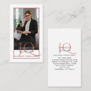 Carte De Visite Photo de consultant en entreprise moderne