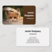 Carte De Visite Photo de Cute Little Orange Fox (Devant / Derrière)