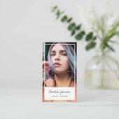 Carte De Visite Photo de danseur de modèle d'acteur de cadre blanc (Debout devant)