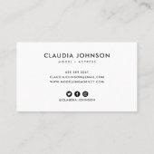 Carte De Visite Photo de danseur de modèle d'acteur de cadre blanc (Dos)