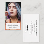 Carte De Visite Photo de danseur de modèle d'acteur de cadre blanc (Devant / Derrière)