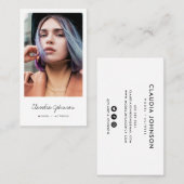 Carte De Visite Photo de danseur de modèle d'acteur de cadre blanc (Devant / Derrière)