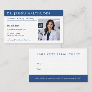 Carte De Visite Photo de dentiste professionnel moderne
