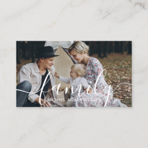 Carte De Visite Photo de famille personnalisée avec nom personnal