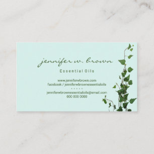 Carte De Visite Photo de feuilles douces de eucalyptus vert floral