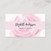 Carte De Visite Photo de fleurs blanches roses logo QR (Devant)